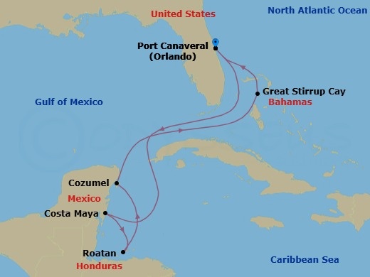 Itinerary map