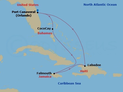 Itinerary map
