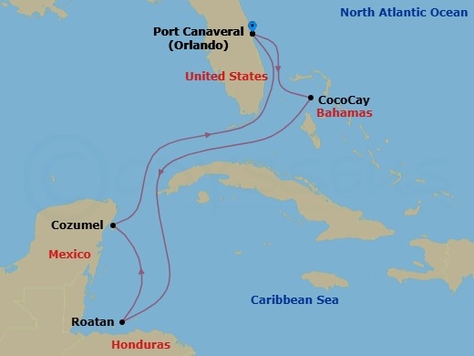 Itinerary map