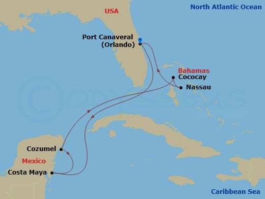 Itinerary map