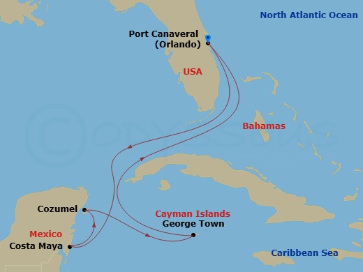 Itinerary map