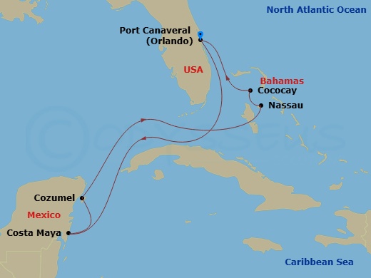 Itinerary map