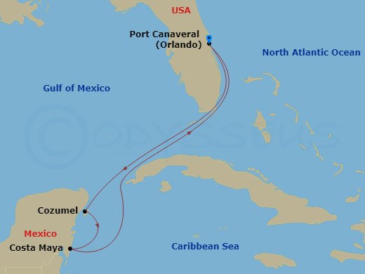 Itinerary map