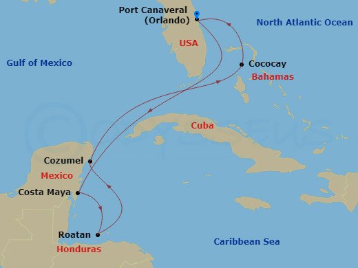 Itinerary map