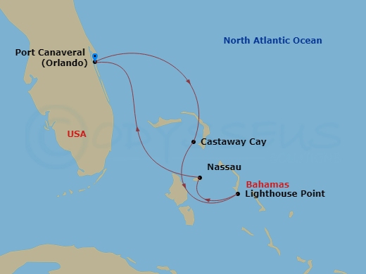 Itinerary map