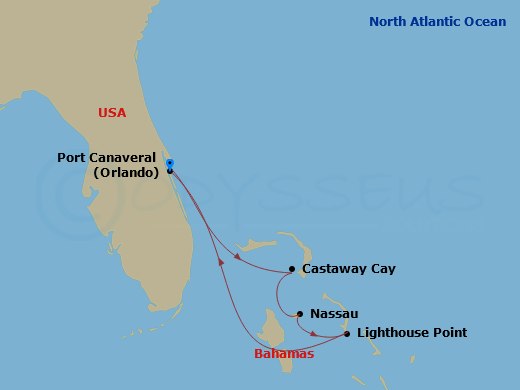 Itinerary map