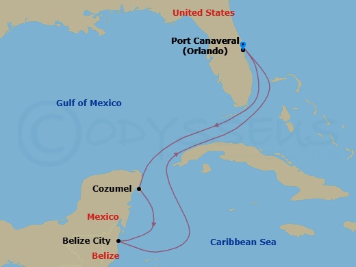 Itinerary map