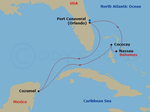 Itinerary map