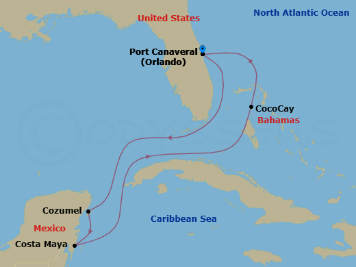 Itinerary map