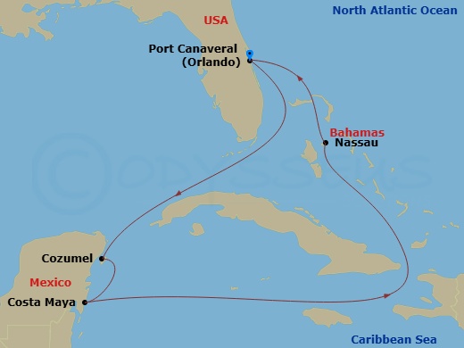 Itinerary map