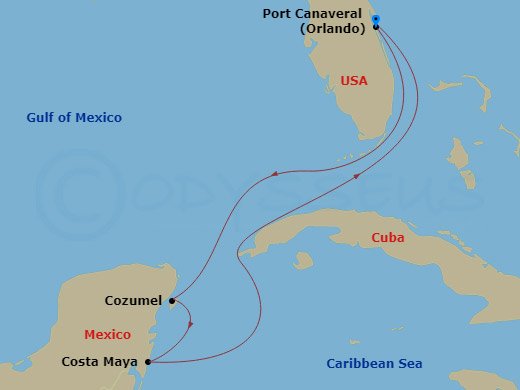 Itinerary map