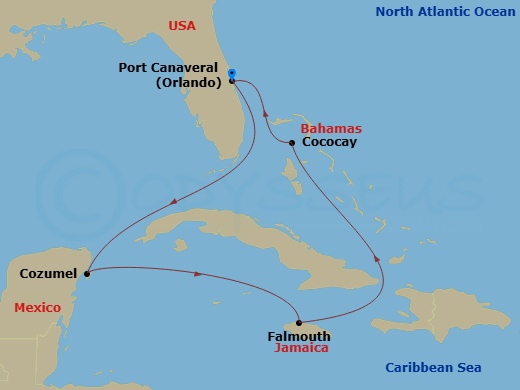 Itinerary map