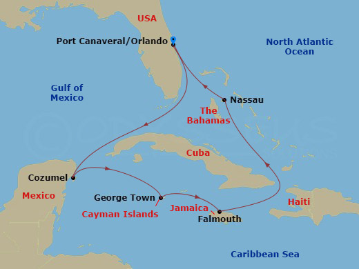 Itinerary map