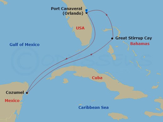 Itinerary map
