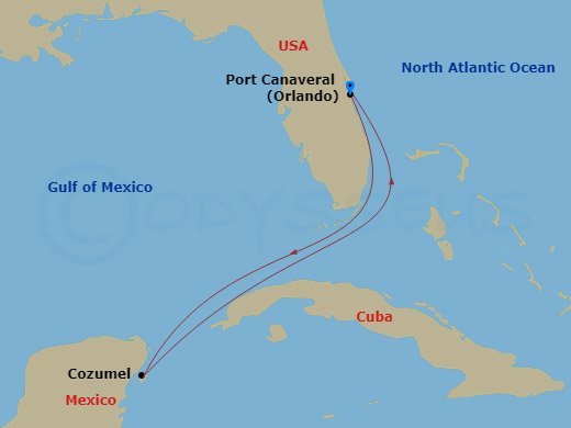 Itinerary map