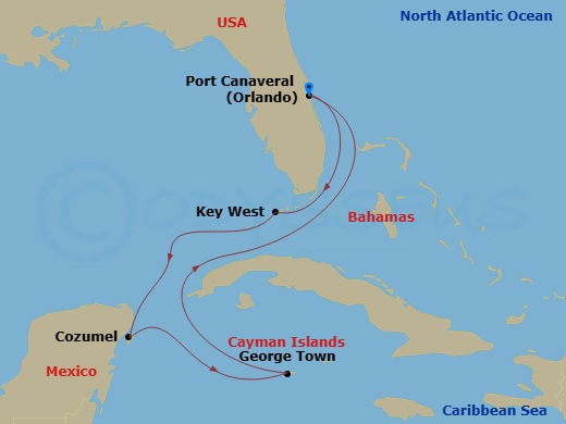 Itinerary map