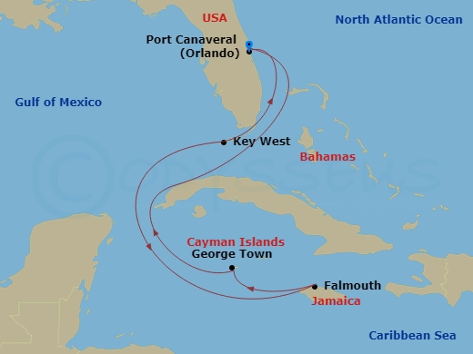 Itinerary map
