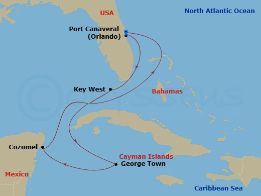 Itinerary map