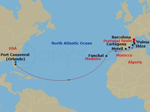 Itinerary map
