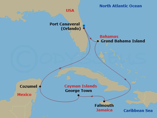 Itinerary map