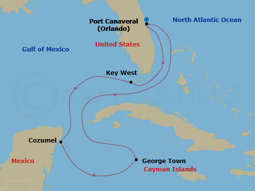 Itinerary map