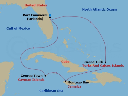 Itinerary map