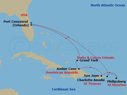 Itinerary map