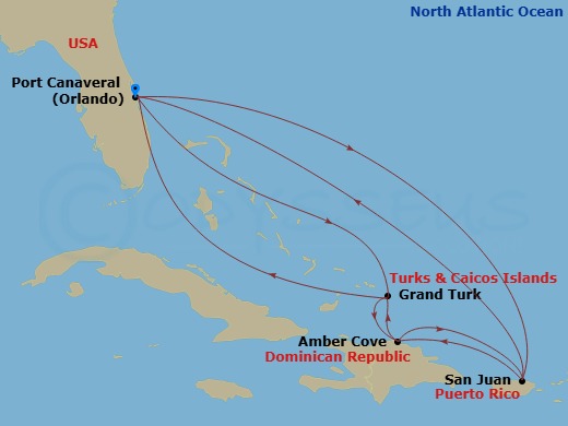 Itinerary map