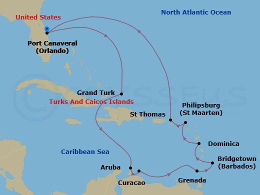 Itinerary map
