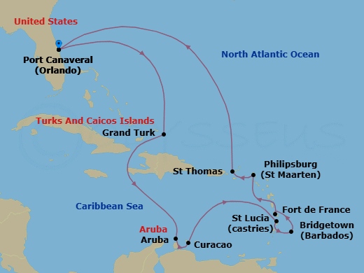 Itinerary map