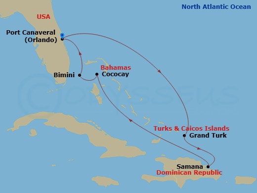 Itinerary map