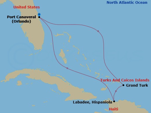 Itinerary map