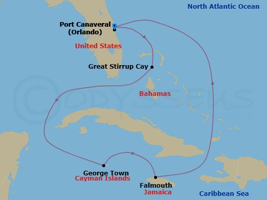 Itinerary map
