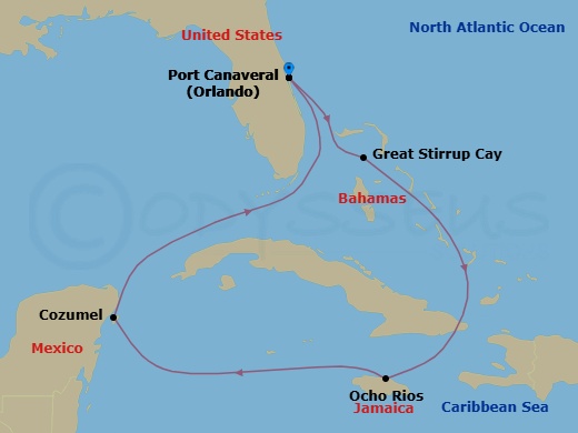 Itinerary map