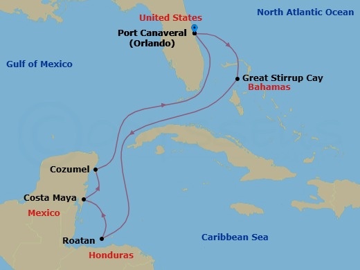 Itinerary map