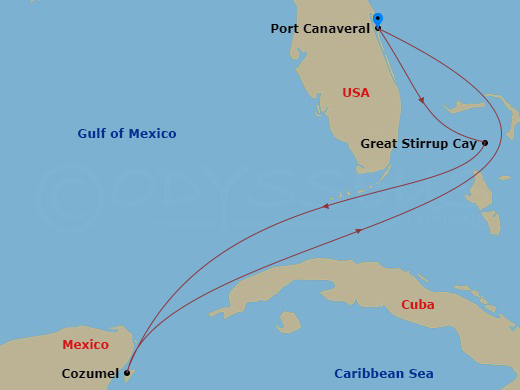 Itinerary map