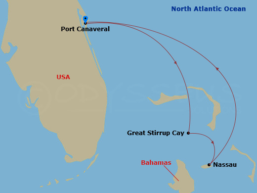 Itinerary map
