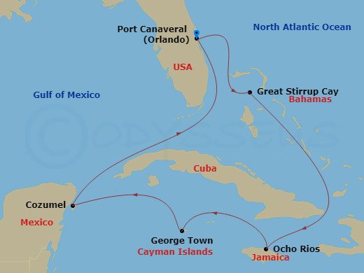 Itinerary map