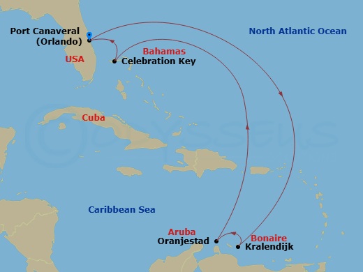 Itinerary map