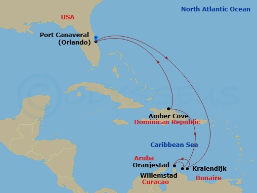 Itinerary map