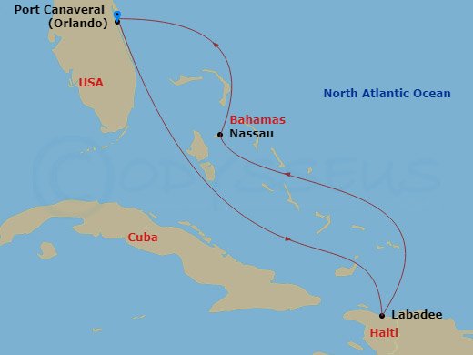 Itinerary map