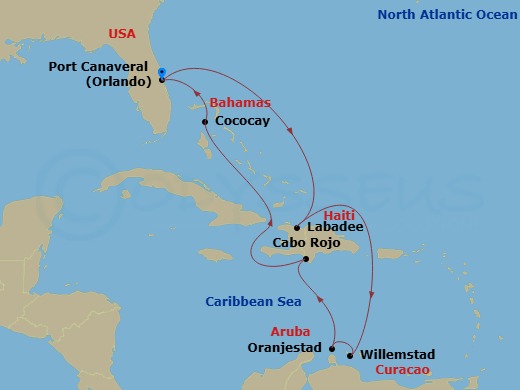 Itinerary map