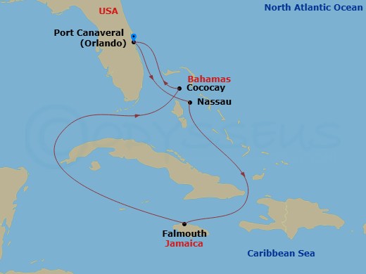 Itinerary map