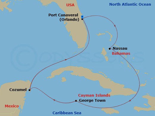 Itinerary map