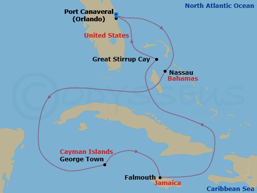 Itinerary map