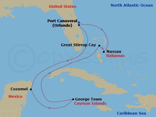 Itinerary map