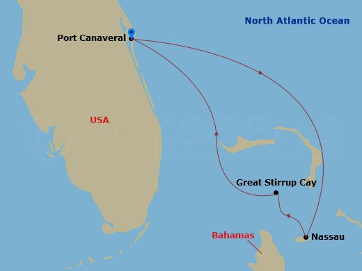 Itinerary map