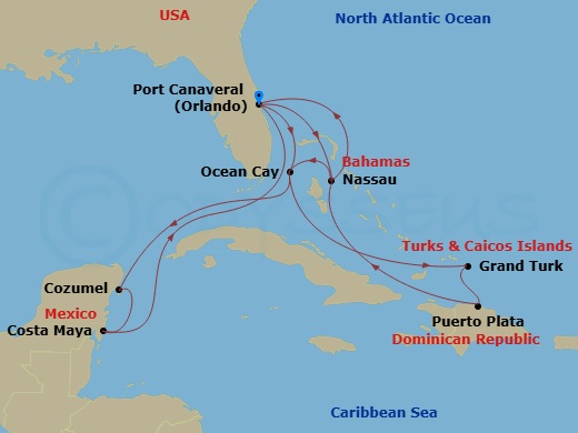 Itinerary map