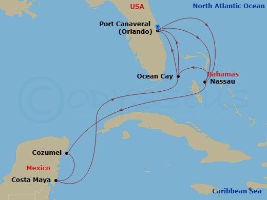 Itinerary map