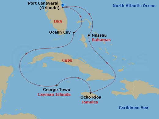Itinerary map